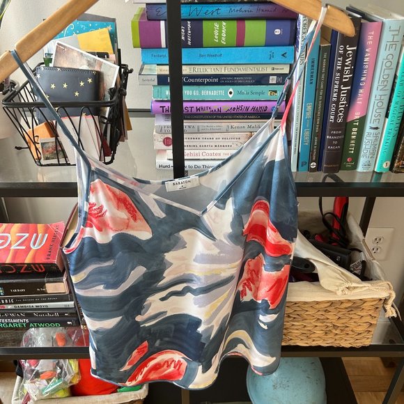 Aritzia Babaton Everly Camisole and Slip Skirt Set in SMOKEY BLUE/FRESCO PNK - Picture 2 of 5